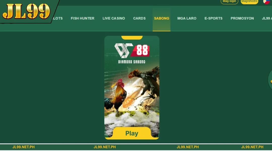 JL99 Sabong cockfighting lobby with fiery live broadcast arenas