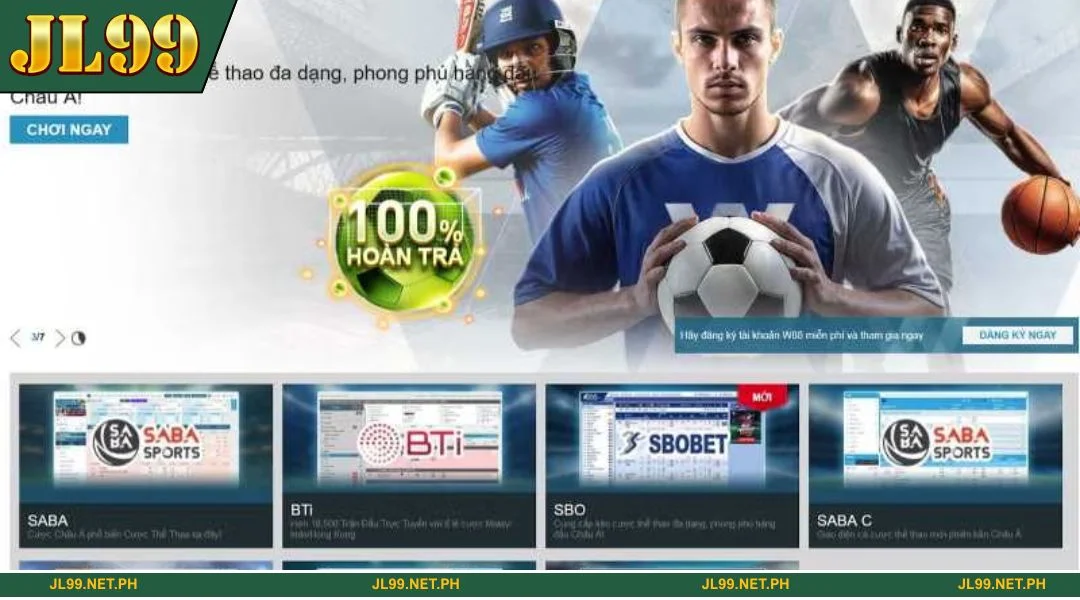 The JL99 Sports interface is modern and vibrant